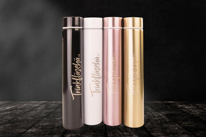 Schmale Thermo Trinkflasche schwarz 260 ml Kaufuniversum - Schmale Thermo Trinkflasche schwarz 260 ml