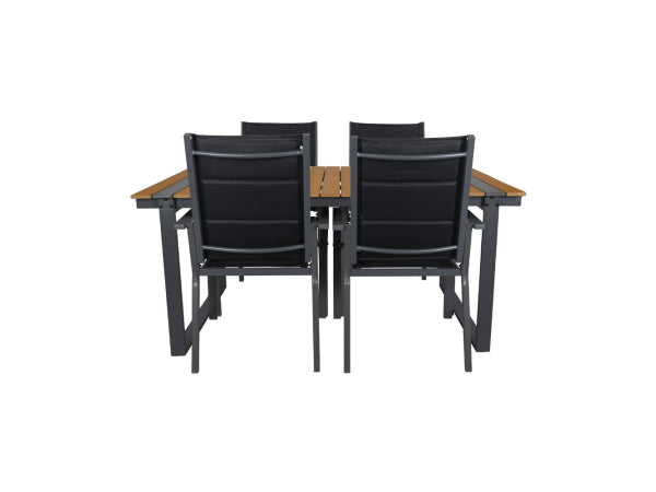 CONTINI Gartentischset 180x90xm mit 4 Stühlen Kaufuniversum - CONTINI Gartentischset 180x90xm mit 4 Stühlen
