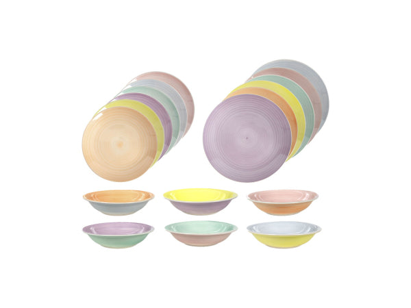 Tavola Geschirrset pastell 18teilig Kaufuniversum - Tavola Geschirrset pastell 18teilig