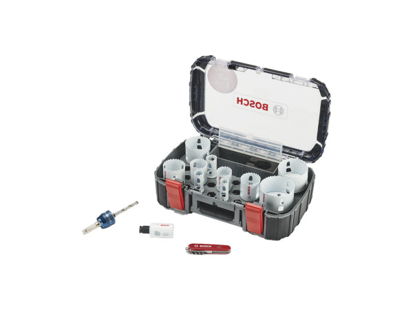 Bosch Professional Bosch 14 teilig Universal Lochsägen-Set + gratis Victorinox Taschenmesser Kaufuniversum - Bosch Professional Bosch 14 teilig Universal Lochsägen-Set + gratis Victorinox Taschenmesser