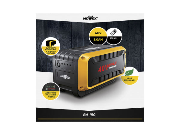 MOWOX 40V / 5.0 Ah Max Lithium Akku Kaufuniversum - MOWOX 40V / 5.0 Ah Max Lithium Akku