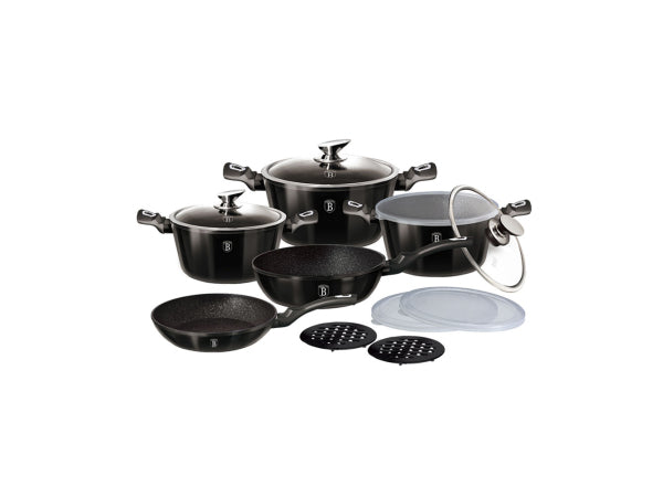 Berlinger Haus13 teiliges Topfset Metallic Line Shiny Black Edition Kaufuniversum - Berlinger Haus13 teiliges Topfset Metallic Line Shiny Black Edition