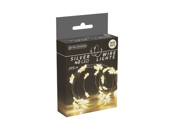 FS-STAR LED Lichterkette micro LED 40 warm-weiss mit Sternen Silberdraht Kaufuniversum - FS-STAR LED Lichterkette micro LED 40 warm-weiss mit Sternen Silberdraht