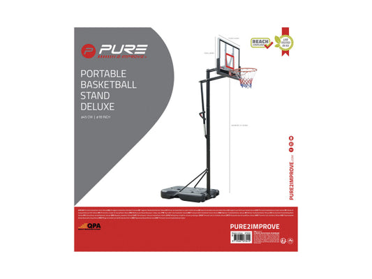 PURE2improve tragbarer Basketballständer 230 bis 305cm