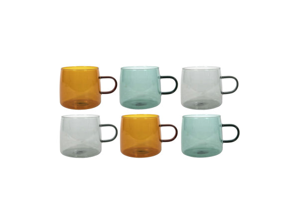 Tavola Becher aus farbigem Borosglas mit Henkel 500ml 6 Stk. Kaufuniversum - Tavola Becher aus farbigem Borosglas mit Henkel 500ml 6 Stk.