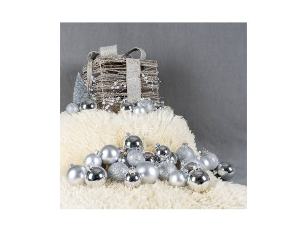 FS-STAR Weihnachtskugeln 34er Set silber Kaufuniversum - FS-STAR Weihnachtskugeln 34er Set silber