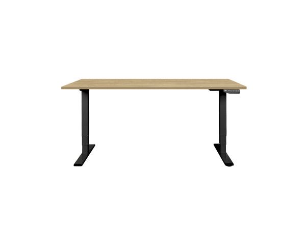 CONTINI höhenverstellbarer Bürotisch 1.8x0.8m Eiche / Gestell schwarz RAL 9005 Kaufuniversum - CONTINI höhenverstellbarer Bürotisch 1.8x0.8m Eiche / Gestell schwarz RAL 9005
