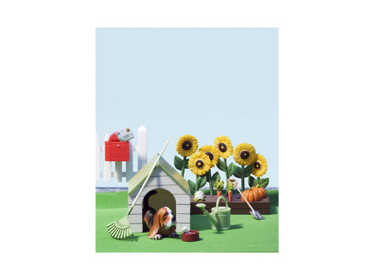 LUNDBY Puppenhauszubehör Gartenset & Hundehütte