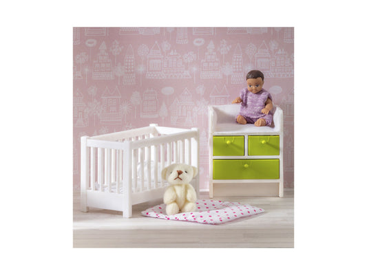 LUNDBY Puppenhauszubehör Babyzimmer Set