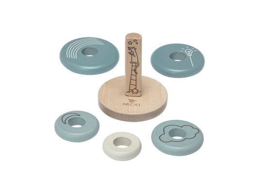 MICKI Stapelspielzeug blau