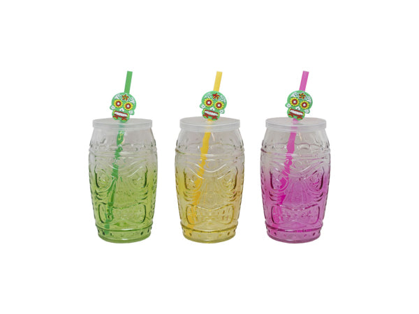 FS-STAR Trinkglas Maya mit Strohhalm assortiert Kaufuniversum - FS-STAR Trinkglas Maya mit Strohhalm assortiert