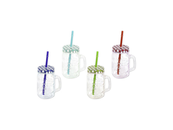 FS-STAR Trinkglas mit Strohhalm assortiert Kaufuniversum - FS-STAR Trinkglas mit Strohhalm assortiert
