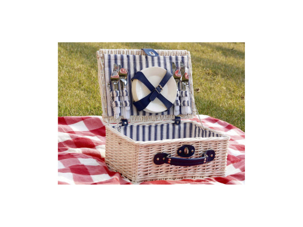 FS-STAR Picknickkorb 40x28x18cm Marine Kaufuniversum - FS-STAR Picknickkorb 40x28x18cm Marine