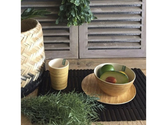 FS-STAR Servierplatte Ø25cm Bambusoptik