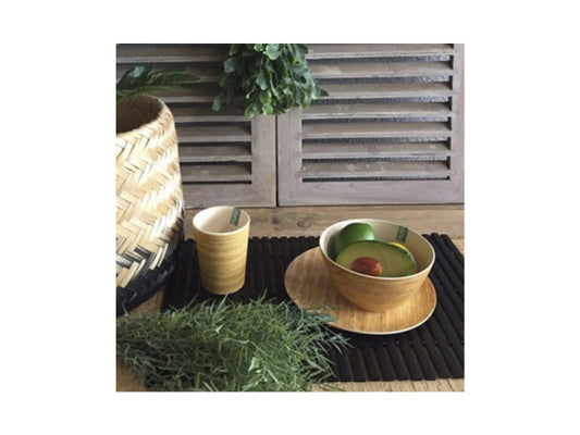 FS-STAR Servierplatte Ø20cm Bambusoptik