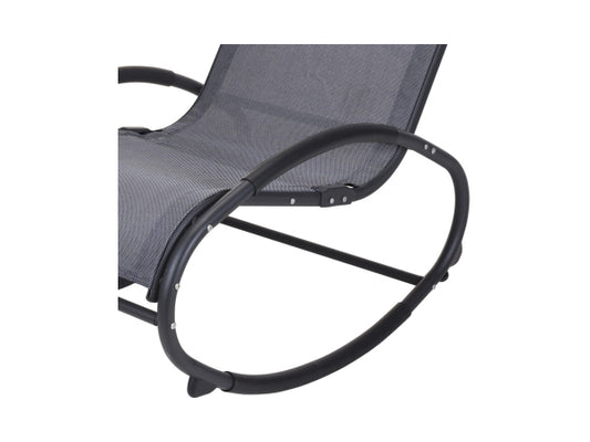 FS-STAR Schaukelstuhl mit Kissen dunkelgrau