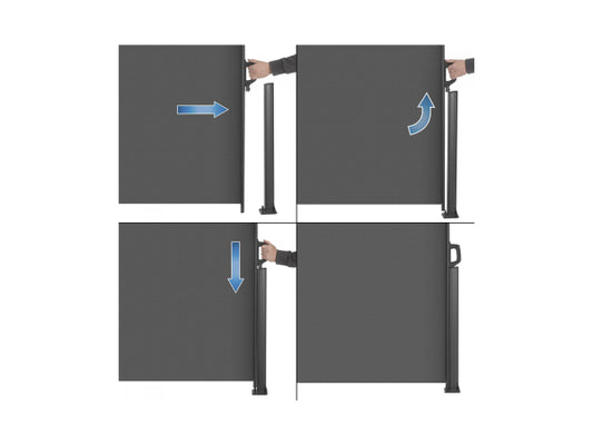 FS-STAR Seitensichtschutz Anthrazit 300x160cm