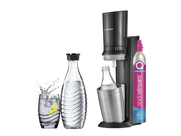 SodaStream Crystal black/metal inkl. 1 Glaskaraffen Quick Connect Kaufuniversum - SodaStream Crystal black/metal inkl. 1 Glaskaraffen Quick Connect