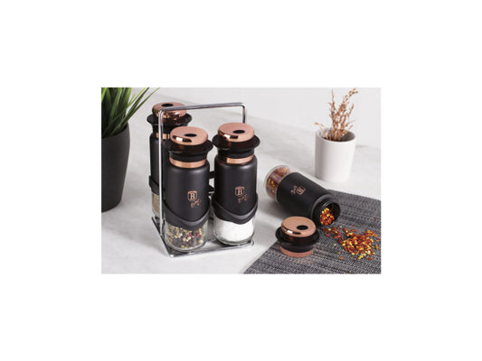 Berlinger Haus 5-tlg. Gewürzständer Black Rose Collection