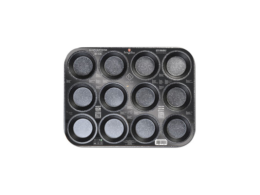 Berlinger Haus Muffin Backform für 12 Stk. 35x26.5x3cm Black Silver Collection