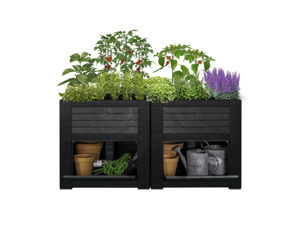 WeberGarden Hochbeet mit Staufächern Kaufuniversum - WeberGarden Hochbeet mit Staufächern