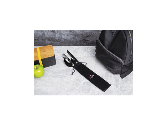 Berlinger Haus 4-tlg. Besteck-Set mit Reisetasche schwarz