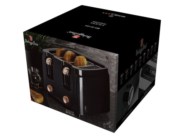 Berlinger Haus 4 Scheiben Toaster Black Rose Collection Kaufuniversum - Berlinger Haus 4 Scheiben Toaster Black Rose Collection