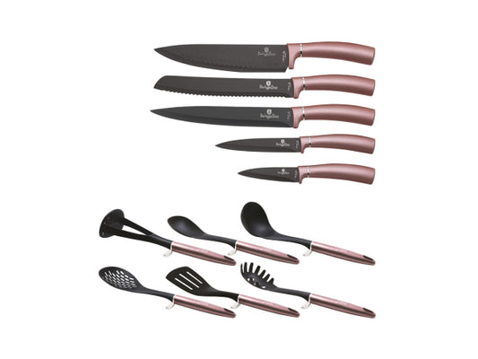 Berlinger Haus Messer- und Kochbesteckset 12tlg I-Rose Collection