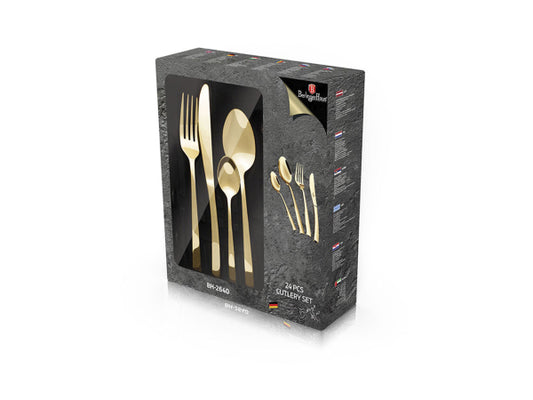 Berlinger Haus 24 teiliges Besteck-Set Champagne