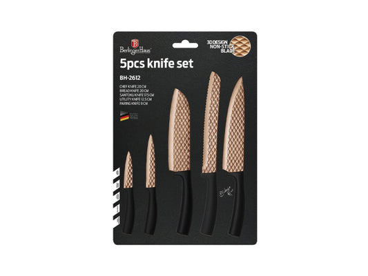 Berlinger Haus 5-teiliges Messer-Set Rose Gold Edition