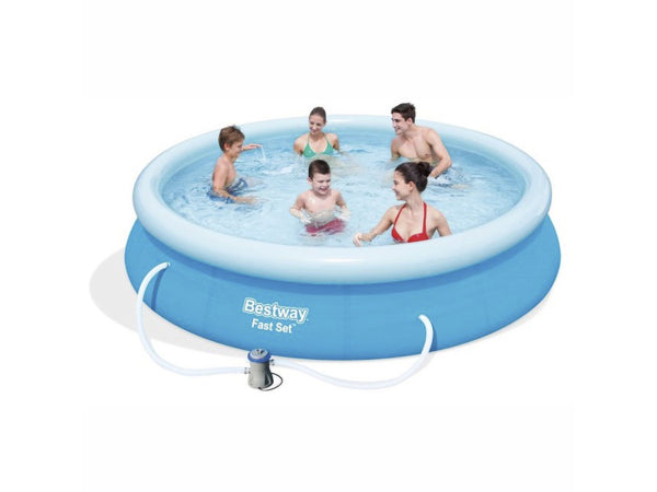 Bestway Pool Fast Set Ø 366x76cm mit Filterpumpe Kaufuniversum - Bestway Pool Fast Set Ø 366x76cm mit Filterpumpe
