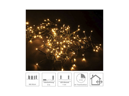 Ekström LED Outdoor Cluster Lichterkette 560 LED 560cm, warm weiss