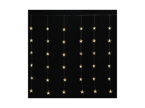 Ekström LED Lichtervorhang Outdoor mit Sternen 48 LED 175x120cm, warm weiss Kaufuniversum - Ekström LED Lichtervorhang Outdoor mit Sternen 48 LED 175x120cm, warm weiss