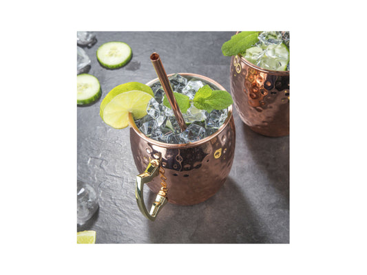 FS-STAR Mule Becher 2er Set inkl. 2 Trinkhalmen