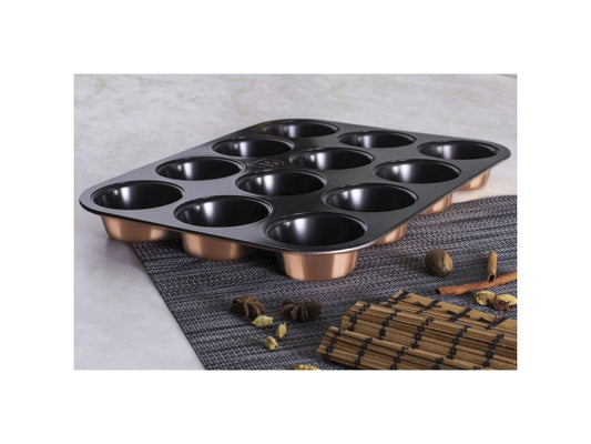 Berlinger Haus Muffin-und Cupcake Backform für 12 Stk. 35x26.5x3cm Rose Gold Edition