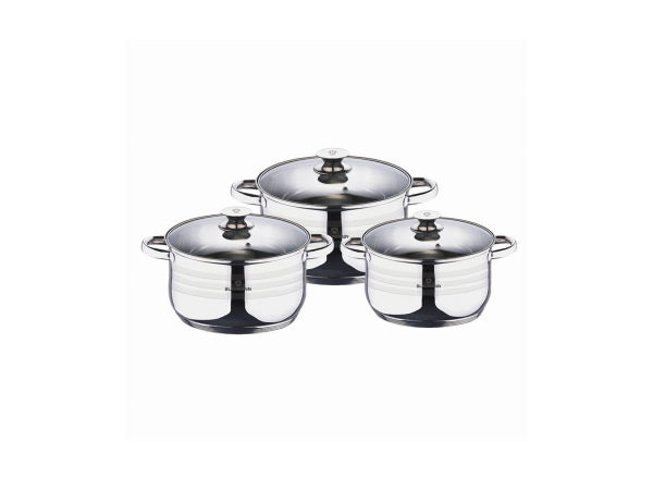 Berlinger Blaumann 6-teiliges Topfset Edelstahl Gourmet Line Kaufuniversum - Berlinger Blaumann 6-teiliges Topfset Edelstahl Gourmet Line