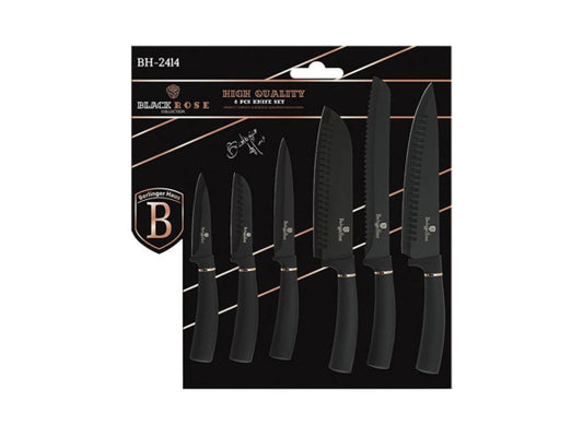 Berlinger Haus 6-teiliges Messerset Black Rose Collection