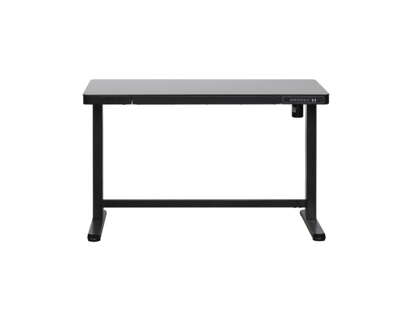 CONTINI höhenverstellbarer Bürotisch 1.2x0.6m schwarz Glas Arbeitsfläche Kaufuniversum - CONTINI höhenverstellbarer Bürotisch 1.2x0.6m schwarz Glas Arbeitsfläche