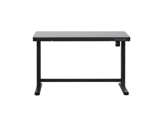 CONTINI höhenverstellbarer Bürotisch 1.2x0.6m schwarz Glas Arbeitsfläche