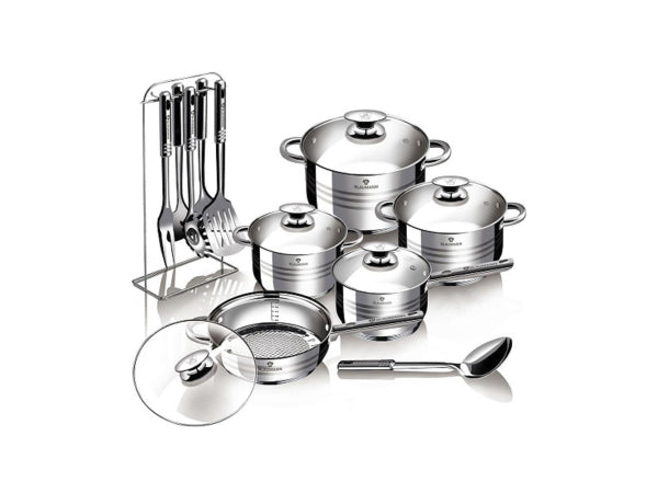 Blaumann 17-teiliges Topfset Edelstahl + Kochbesteck Gourmet Line Kaufuniversum - Blaumann 17-teiliges Topfset Edelstahl + Kochbesteck Gourmet Line