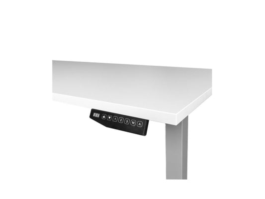 Contini höhenverstellbarer Bürotisch 1.4x0.8m grau / Gestell grau RAL 7045