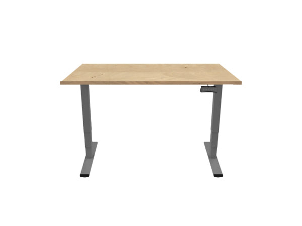 Contini höhenverstellbarer Bürotisch 1.6x0.8m Ahorn Natur/Gestell grau RAL 7045 Kaufuniversum - Contini höhenverstellbarer Bürotisch 1.6x0.8m Ahorn Natur/Gestell grau RAL 7045