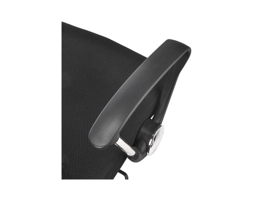 CONTINI Chefsessel mit Netzoptik, schwarz verchromtes Fußgestell