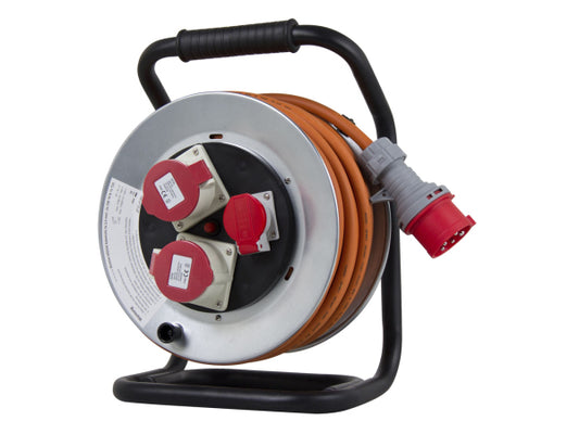 Ekström KR25M Kabelrolle 5x2.5mm2, 2x CEE 16 & 1x T25