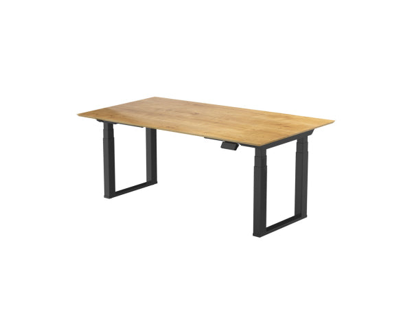 CONTINI höhenverstellbarer Bürotisch 1.6x0.8m rechteckig Eiche | Gestell ET223Q schwarz Kaufuniversum - CONTINI höhenverstellbarer Bürotisch 1.6x0.8m rechteckig Eiche | Gestell ET223Q schwarz