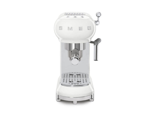 SMEG ECF01WHEU Espressomaschine mit Siebträger weiss 50'Style