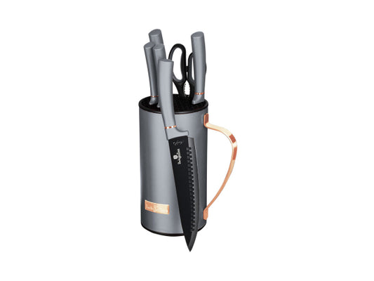 Berlinger Haus 7-teiliges Messerset mit Edelstahlständer Moonlight Collection