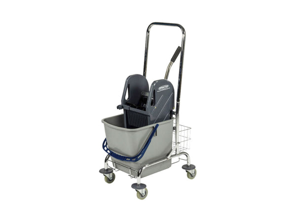 SPRiNTUS Nasswischwagen mit Schubbügel und Ablagekorb 27 L Kaufuniversum - SPRiNTUS Nasswischwagen mit Schubbügel und Ablagekorb 27 L