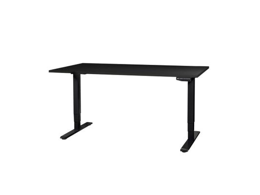 CONTINI höhenverstellbarer Bürotisch 1.8x0.8m schwarz / Gestell schwarz RAL 9005