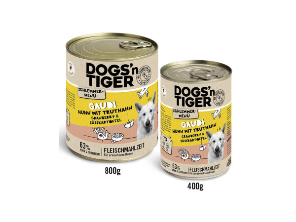 Dogs'n Tiger Schlemmermenü Hund Gaudi 800g Kaufuniversum - Dogs'n Tiger Schlemmermenü Hund Gaudi 800g